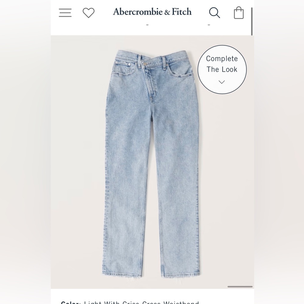 Abercrombie and Fitch Curve Love 90s Straight Ultra High Rise Jeans